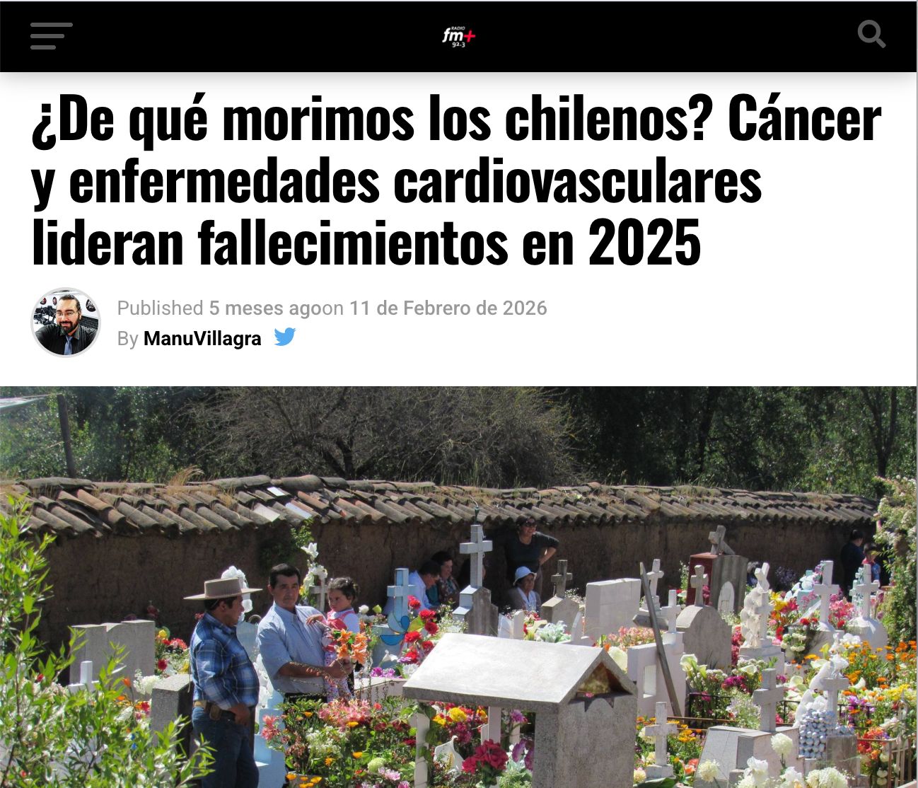¿De qué morimos los chilenos? Cáncer y enfermedades cardiovasculares lideran fallecimientos en 2025