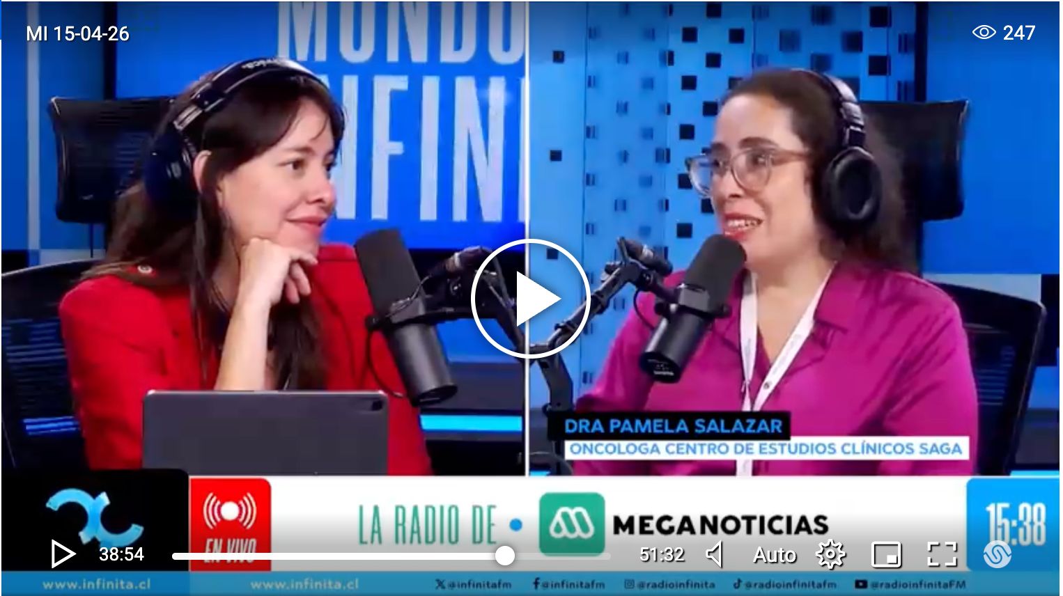 Dra. Pamela Salazar conversa en “Mundo Infinito” sobre la Alerta Oncológica anunciada por el MINSAL
